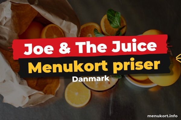 Joe & The Juice menu priser 2026