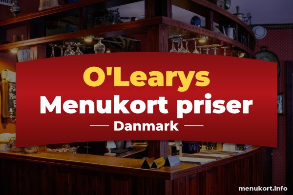 O'Learys menu priser 2026